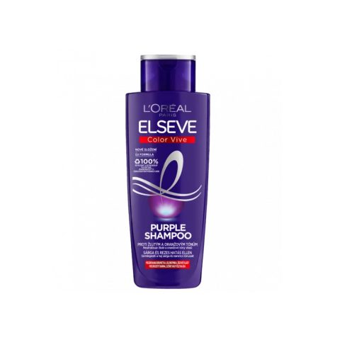 L'Oreal Elseve Purple Shampoo hamvasító sampon sárga és rezes hatás ellen 200ml