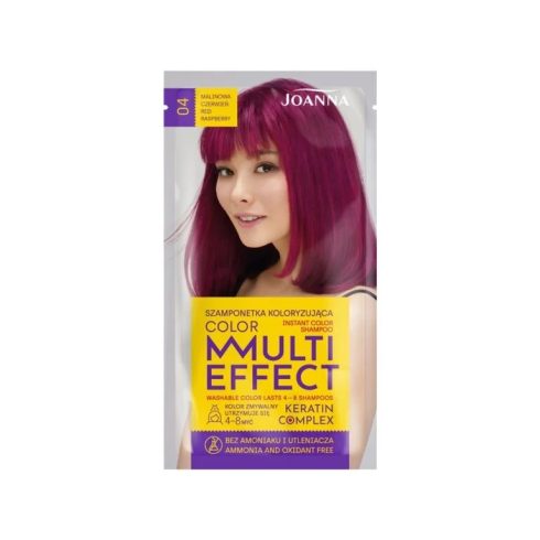 Joanna Multi Effect kimosható hajszínező 04 MÁLNA VÖRÖS 35g