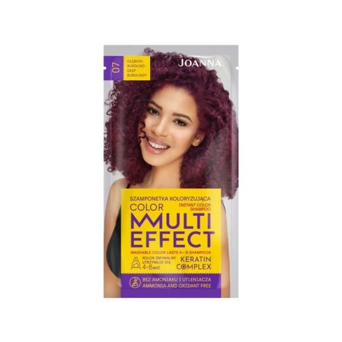 Joanna Multi Effect kimosható hajszínező 07 BURGUNDI MÉLYVÖRÖS 35g
