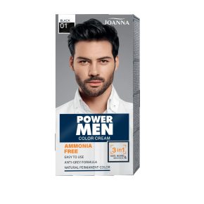   Joanna 3:1-ben színező krém férfiaknak hajra, szakállra és bajuszra 01 Fekete