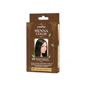   Henna alapú természetes hajszínező por 19 fekete csokoládé 25g
