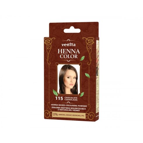 Henna alapú természetes hajszínező por 115 csokoládé 25g
