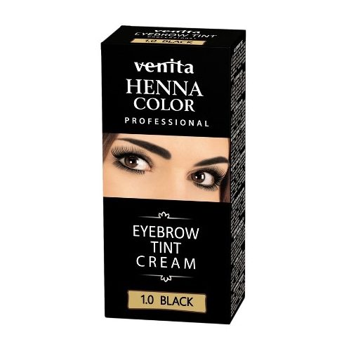 Henna 1.0 fekete tartós szempilla és szemöldök krémfesték 15g