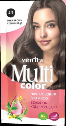 Venita Multicolor ammóniamentes hajszínező sampon 4.5 mélybarna 40g