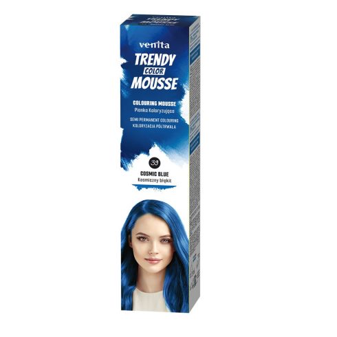 Venita Trendy Color Mousse ammóniamentes hajszínező hab kék (39) 75ml