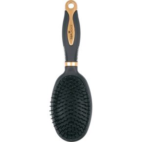   Fekete-arany színű ovális hajkefe-bontókefe műanyag fogakkal (63282)