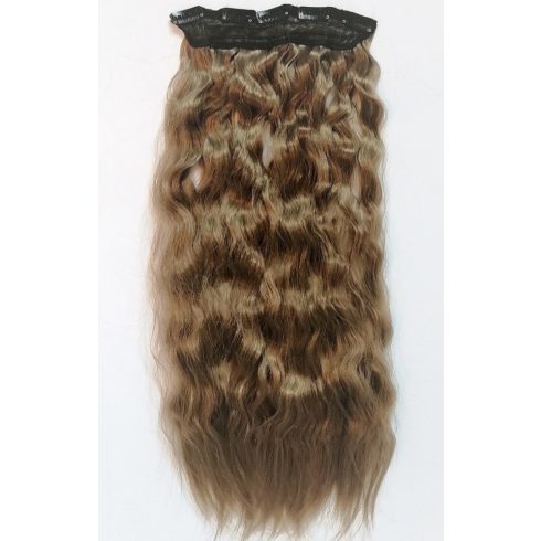 Sötétszőke hullámos 5 csatos 60cm hosszú szintetikus póthaj 90g
