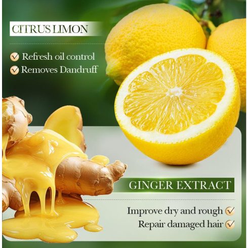 Sadoer citromos-gyömbéres hidratáló-volumennövelő mélytisztító sampon zsíros-korpás hajra 520ml