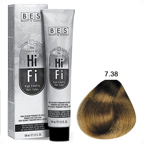 BES HI-FI hajfesték 7.38 aranyló bészszőke100ml