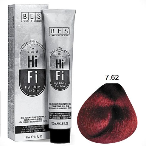 BES HI-FI hajfesték 7.62 hamvas szőkés vörös 100ml