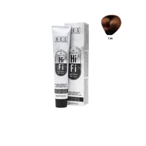 BES HI-FI hajfesték 7.86 Tea (sötétszőke-réz árnyalat) 100ml