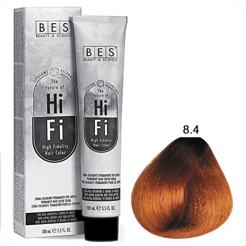 BES HI-FI hajfesték 8.4 rezes világosszőke 100ml