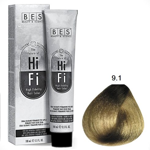 BES HI-FI hajfesték 9.1 nagyon világos hamvasszőke 100ml