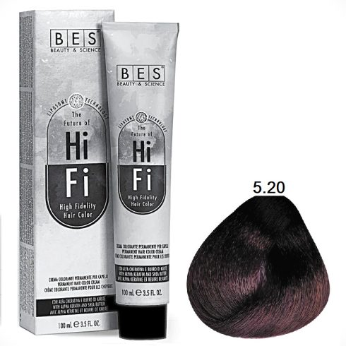 BES HI-FI hajfesték 5.20 hamvas világos gesztenyebarna 100ml
