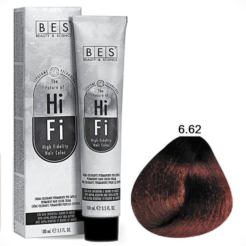 BES HI-FI hajfesték 6.62 hamvas vörös sötétszőke 100ml