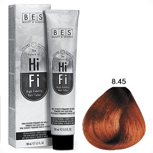 BES HI-FI hajfesték 8.45 mahagóni réz világosszőke 100ml