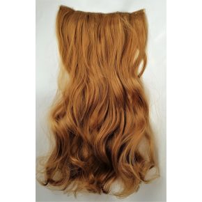   Karamellszőke 6 csatos 60cm hosszú szintetikus póthaj 100g