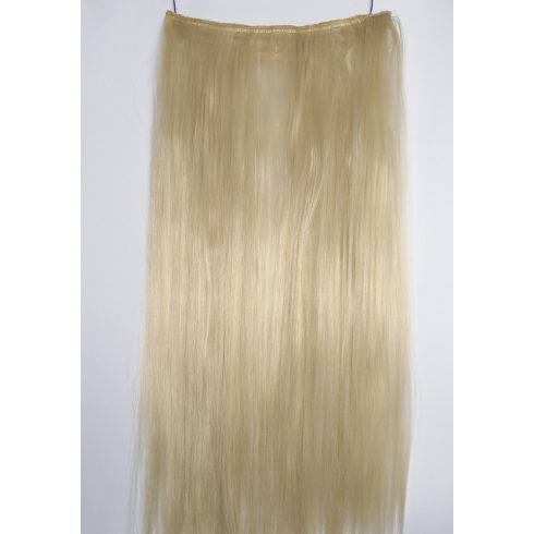 Jegesszőke egyenes 5 csatos 60cm hosszú szintetikus póthaj 120g