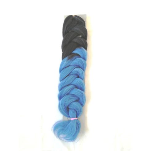Kanekalon műhaj afro fonáshoz 200cm hosszú fekete-kék színátmenetes 165g